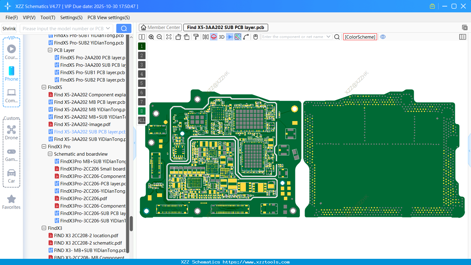 OPPO Find X5-3AA202 SUB PCB Layer